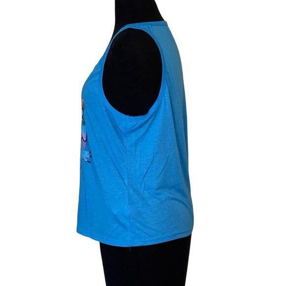 Disney Pride Collection Stitch Graphic Tank Top Women’s L Blue Soft Lounge - Picture 3 of 6